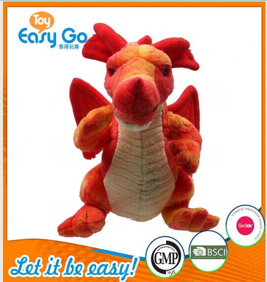 Funny red dinosuar plush animal toys for kids 